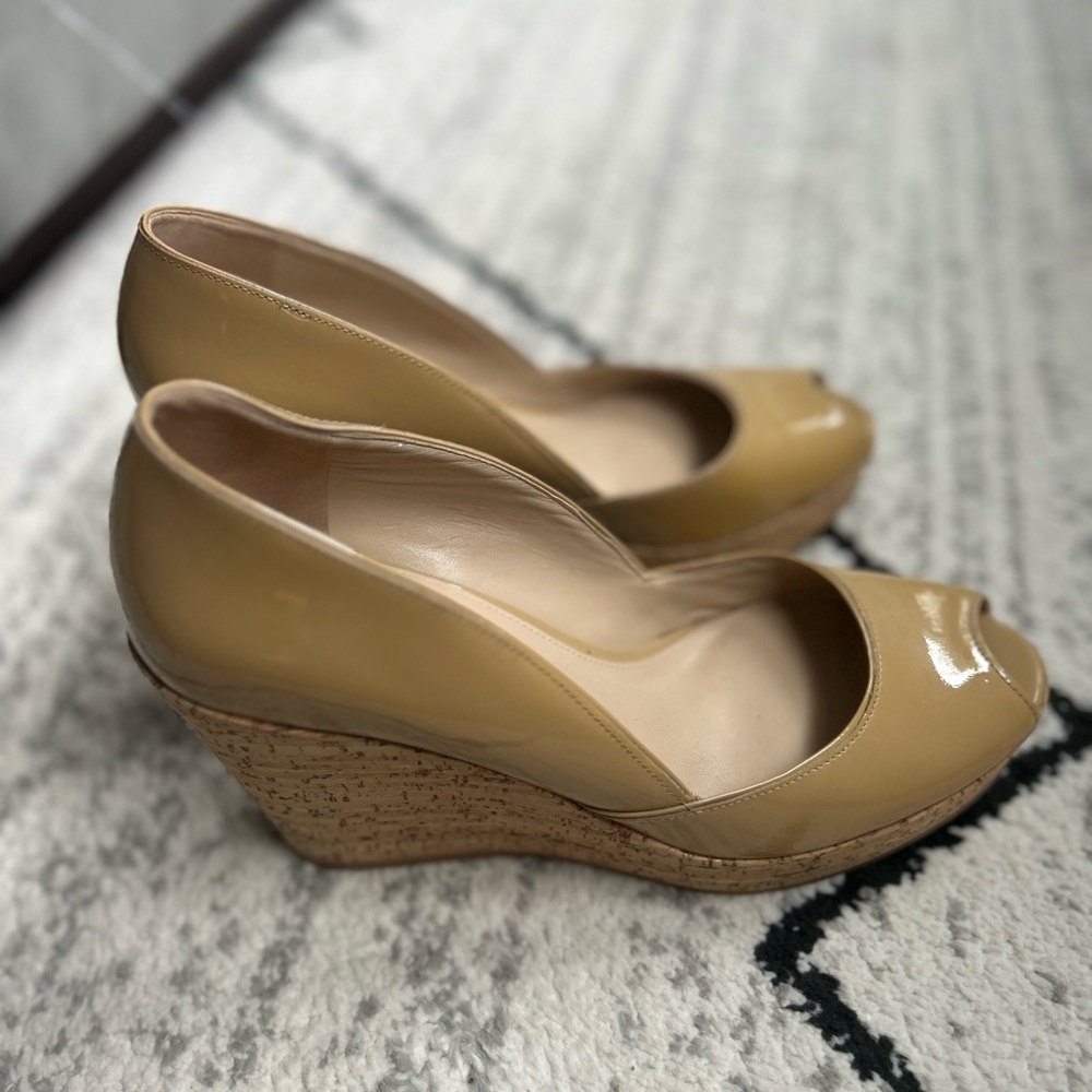 Elegant Tan Wedge Heels